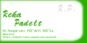 reka padelt business card